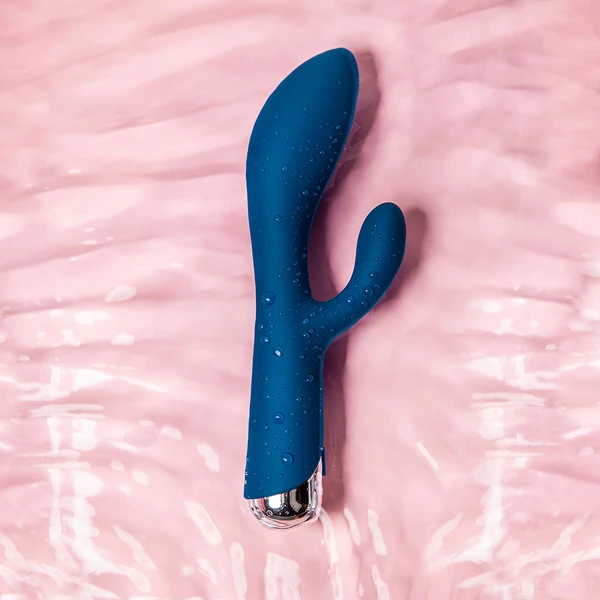 Satisfyer Spinning Rabbit 1 Blue - Wibrator króliczek, z funkcją rotacji 