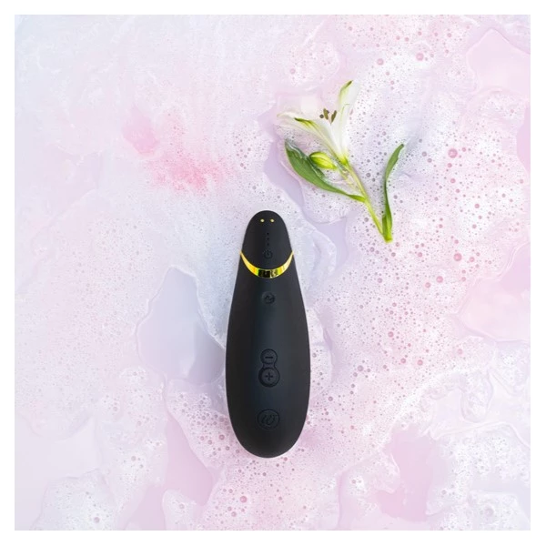 Womanizer Premium 2, Black - Bezdotykowy masażer łechtaczki, Czarny