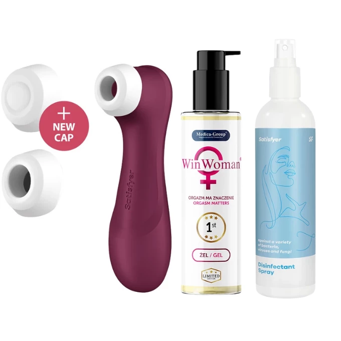 Zestaw Satisfyer Pro 2 Generation 3 -soniczny wibrator do łechtaczki + żel + spray dezynfekujący