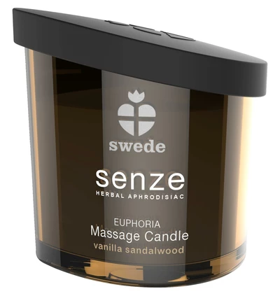 Senze Euphoria Massage Candle Vanilla Sandalwood - Świeca do masażu