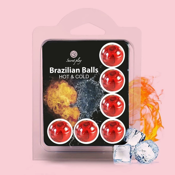 Secret Play Set 6 Brazilian Balls Hot &amp; Cold - Brazylijskie kulki do masażu