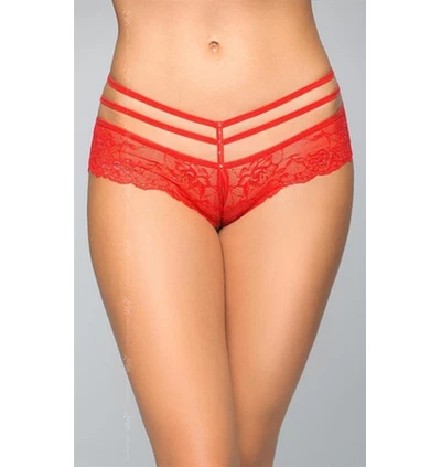 Softline Tongs 2476 - Majtki koronkowe, Czerwone