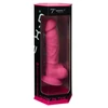 Silexd Model 1 7' Pink Glow In The Dark - Dildo klasyczne na przyssawce świecące w ciemności