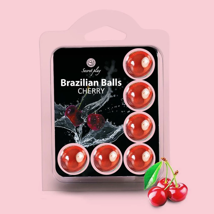 Secret Play Set 6 Brazilian Balls Cherry - Brazylijskie kulki do masażu