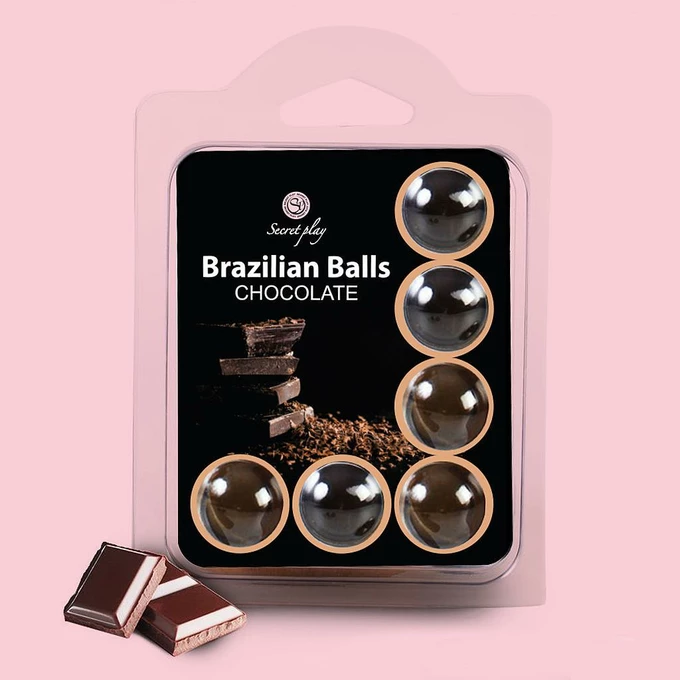 Secret Play Set 6 Brazilian Balls Chocolate - Brazylijskie kulki do masażu
