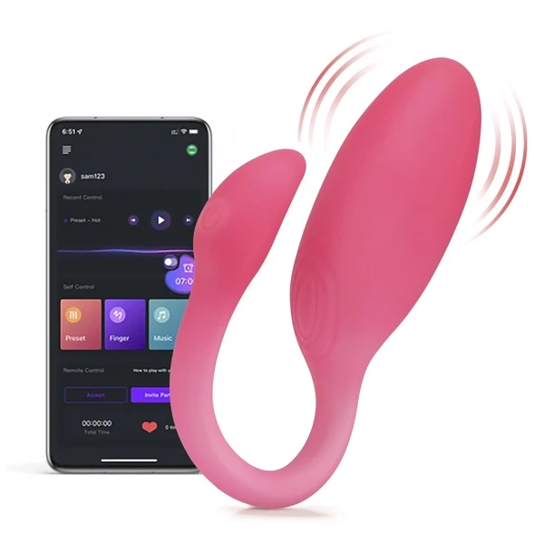 Magic Motion Flamingo Max - Wibrujące jajeczko sterowane aplikacją, różowe