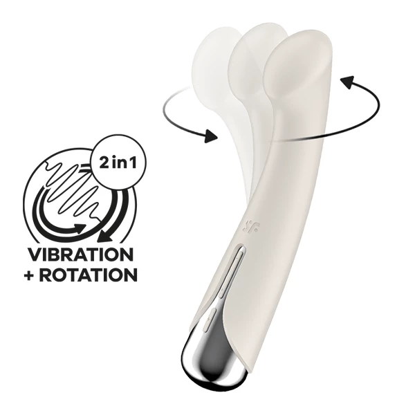 Satisfyer Spinning G-Spot 1 Beige - Wibrator Punktu G, z funkcją rotacji