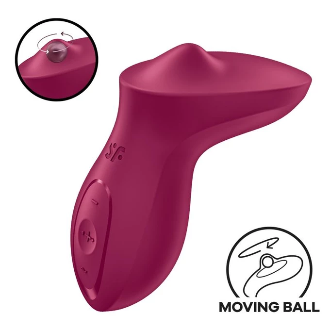 Satisfyer Exciterrr Berry - Wibrator typu Lay-On, z ruchomą kulką stymulującą łechtaczkę