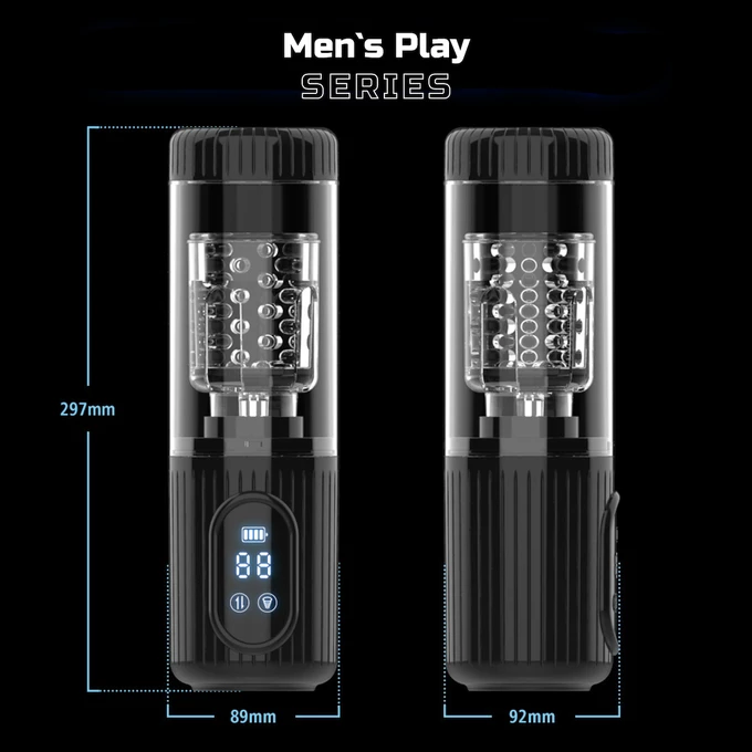 Erospace Men's Play B2 - Automatyczny masturbator z ruchem rotacyjno - posuwistym i funkcją ssania