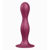 Satisfyer Double Ball-R - Dildo klasyczne z przyssawką, Czerwone