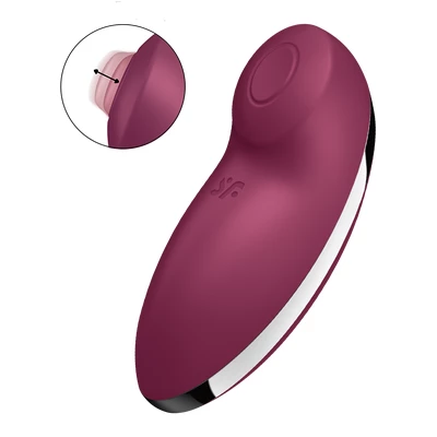 Satisfyer Tap &amp; Climax 2 Red - Wibrator łechtaczkowy, czerwony