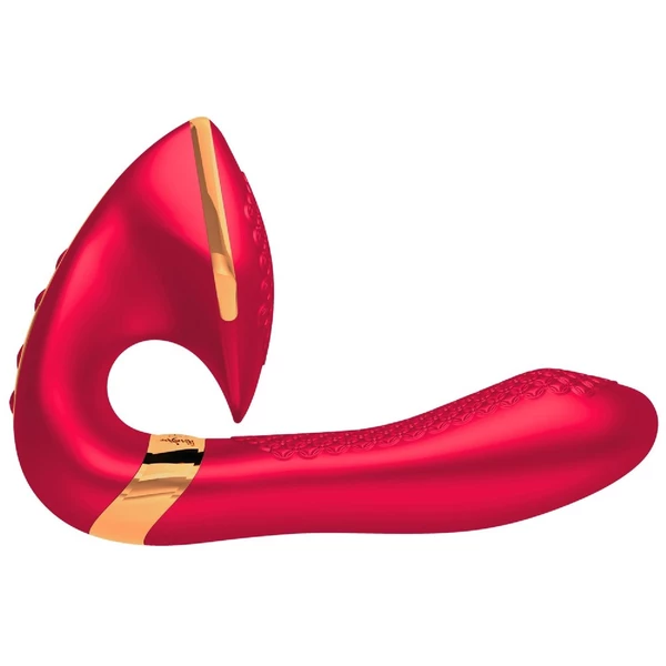 Shunga Soyo Intimate Massager Raspberry - Wibrator króliczek, Czerwony