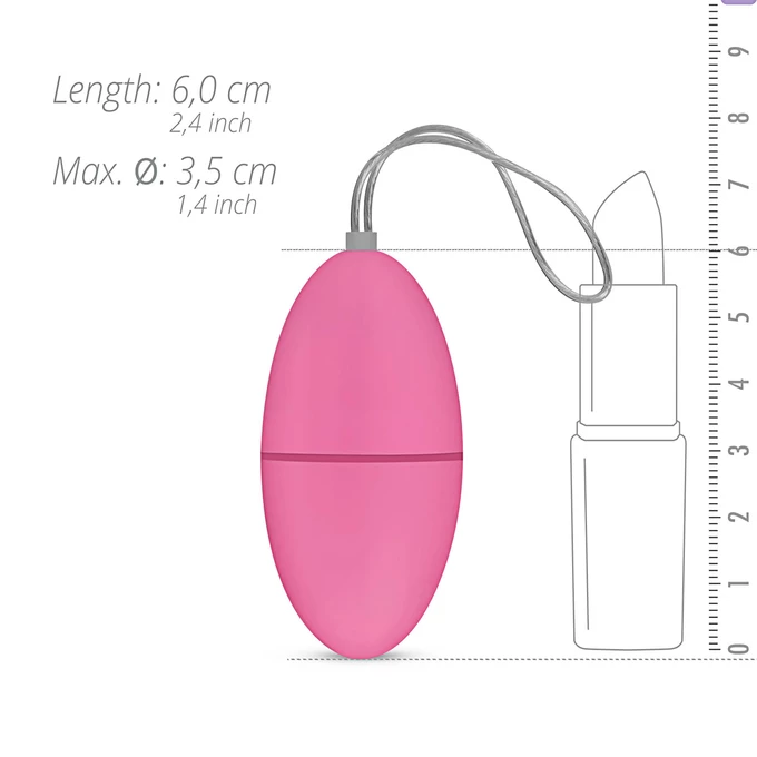 Easy Toys Vibrating Egg - Wibrujące jajeczko sterowane pilotem, różowe