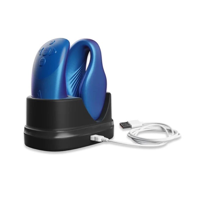 We-Vibe Chorus Cosmic Blue - wibrator dla par sterowany smartfonem, Mataliczny Niebieski