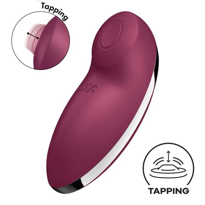 Satisfyer Tap &amp; Climax 2 Red - Wibrator łechtaczkowy, czerwony