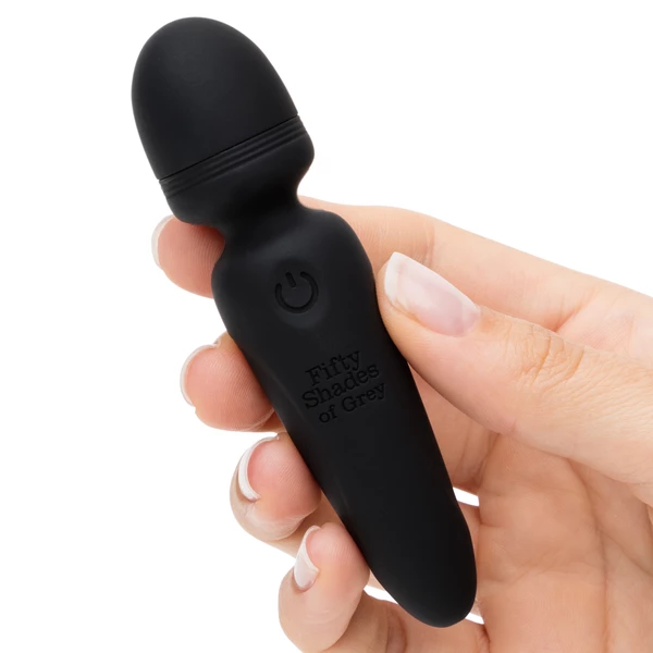 Fifty Shades of Grey Fifty Shades of Grey Sensation Mini Wand Vibrator- Wibrator wand, Czarny