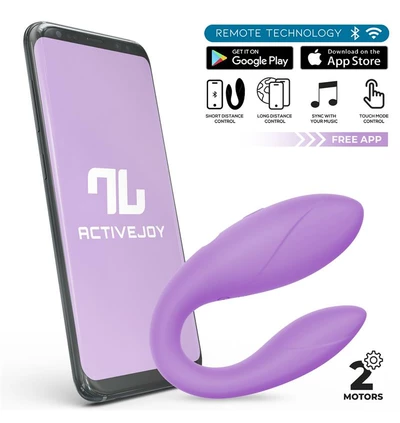 IntoYou Couple toy - Elastyczne, wibrujące jajeczko sterowane aplikacją, Fioletowy