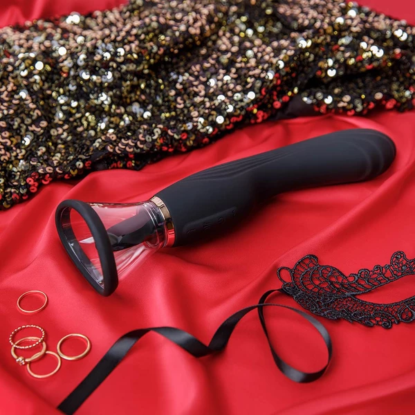 Erospace Sweet Play A6 - Wibrator podwójny, z ruchomym językiem z funkcją ssania