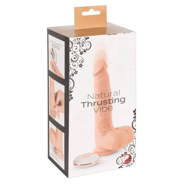 You2Toys Natural Thrusting Vibe - Dildo z pulsacją i pilotem na przyssawce