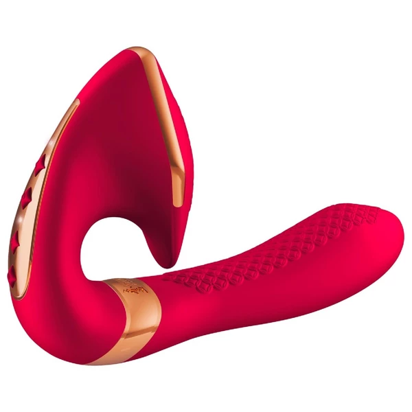 Shunga Soyo Intimate Massager Raspberry - Wibrator króliczek, Czerwony