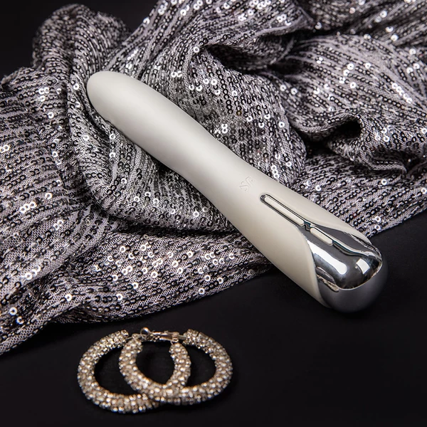 Satisfyer Spinning Vibe Beige 1 - Wibrator klasyczny z funkcją rotacji, Beżowy