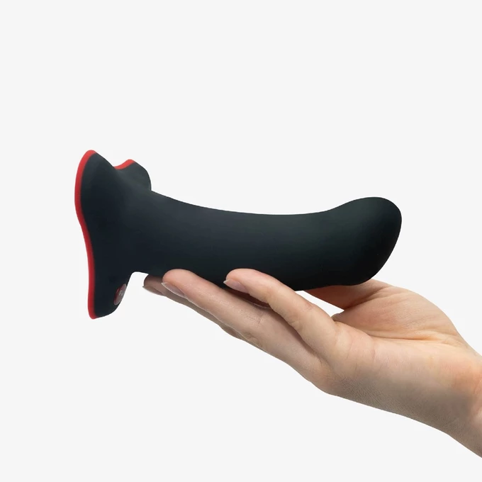 Fun Factory Amor - Dildo 13 cm, czarno - czerwone z przyssawką