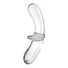 Satisfyer Double Crystal - Dwustronne Dildo, przeźroczyste