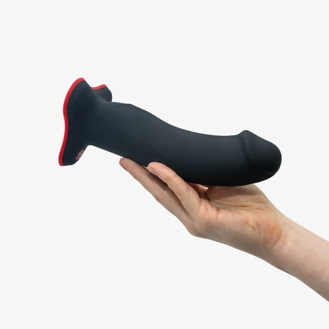 Fun Factory The Boss - Dildo 18 cm, czarno - czerwone z przyssawką