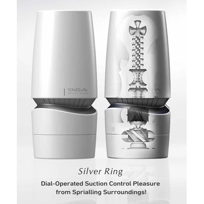Tenga Aero Silver Ring - Masturbator klasyczny z efektem ssania i spiralną strukturą