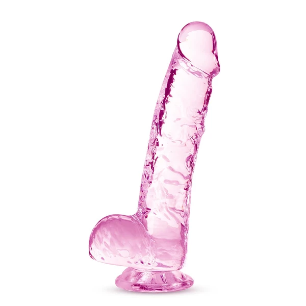Blush 6 Inch Crystalline Dildo Rose - Dildo Klasyczne z przyssawką, różowe