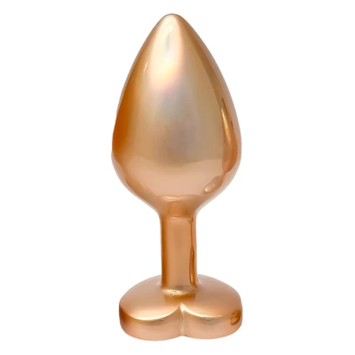 Dream Toys Gleaming Love Pearl - Korek analny z serduszkiem, Złoty, M