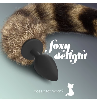 Crushious Foxy delight - Korek analny z ogonem, czarny