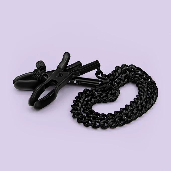 Crushious Nipple Chain - zaciski na sutki, czarne