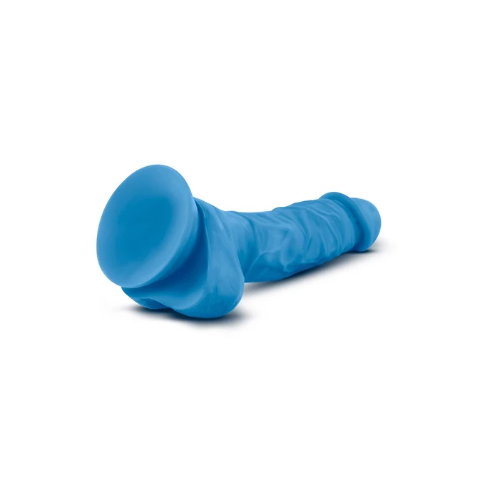 Blush 7,5 Inch Dual Destiny - Dildo klasyczne z przyssawką, niebieskie