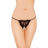 Softline 2282 - Stringi z otwartym krokiem, czarne