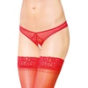 Softline 2442 - Stringi z otwartym krokiem, czerwone