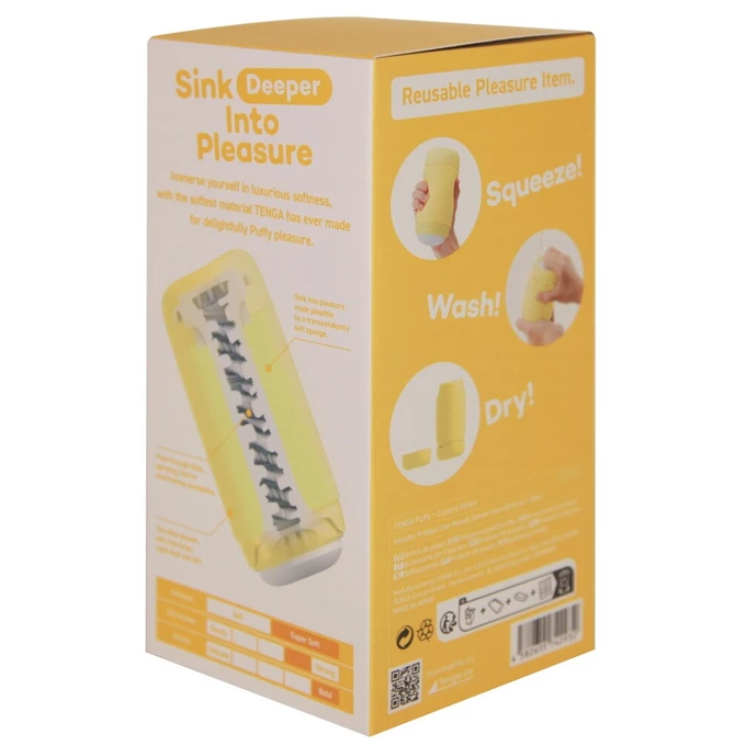 Tenga Puffy Custard Yellow - Masturbator Klasyczny z miękką teksturą