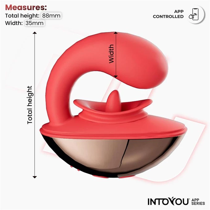 Intoyou Rondy - Wibrator podwójny z symulacją seksu oralnego, sterowany aplikacją