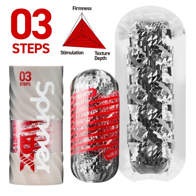 Tenga Spinner DX 03 Steps - Masturbator klasyczny z efektem skręcania