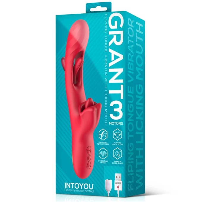 Intoyou Grant - Wibrator króliczek z funkcją rotacji i symulacją seksu oralnego