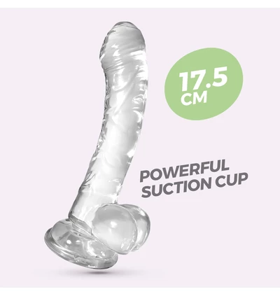 Crushious Hudini Jelly - Dildo z przyssawką, przeźroczyste