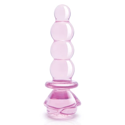 Dream toys Glaze glass Rosebud - Szklany korek analny z różą