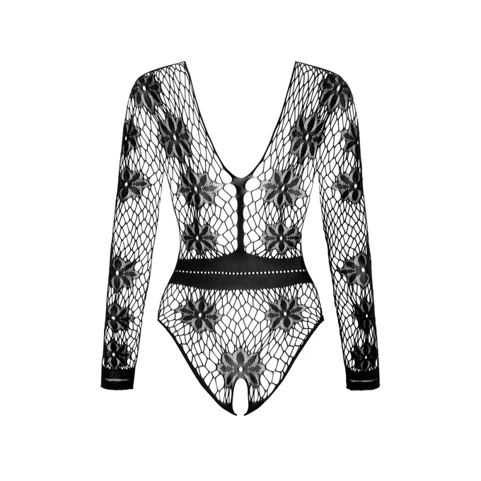 Beauty Night Regina - Koronkowe body z otwartym krokiem