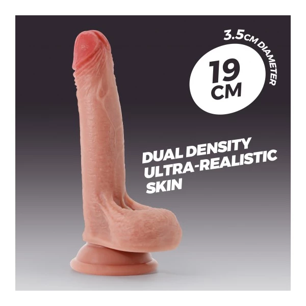 Crushious Inviktus 19 cm - Dildo klasyczne z przyssawką