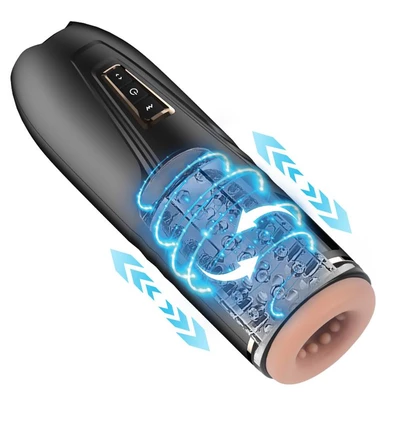 Shequ Rita Telescoping And Rotation - Masturbator z funkcją pulsacji i rotacji