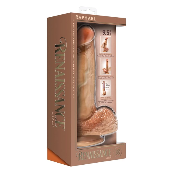 Blush Renaissance Raphael 9.5 Inch Sliding  - Dildo klasyczne z przyssawką