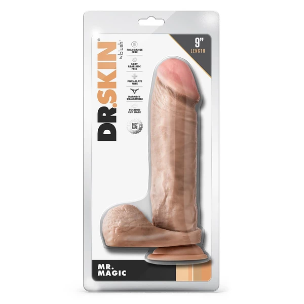 Blush Dr. Skin Mr. Magic 9 Inch - Dildo Klasyczne z przyssawką