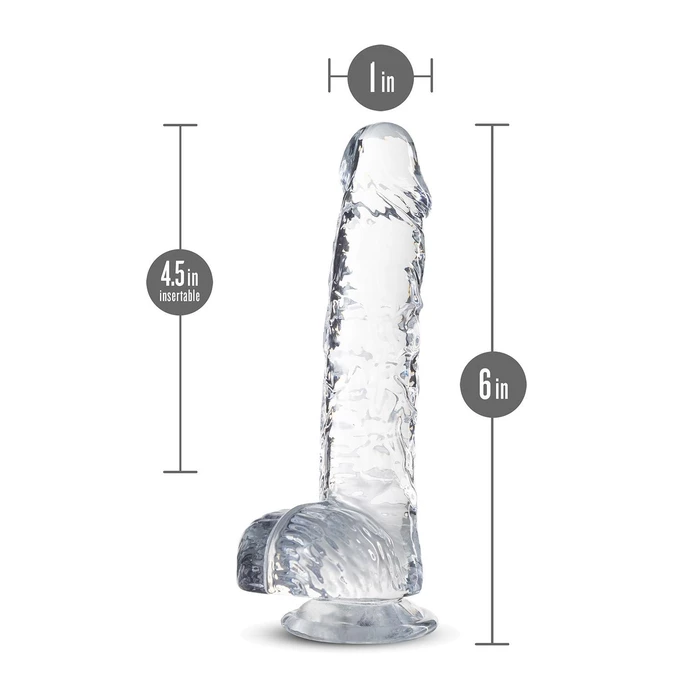 B yours 6 Inch Crystalline - Dildo klasyczne, przeźroczyste