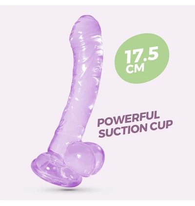 Crushious Hudini Jelly - Dildo z przyssawką, fioletowe