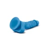 Blush 7,5 Inch Dual Destiny - Dildo klasyczne z przyssawką, niebieskie